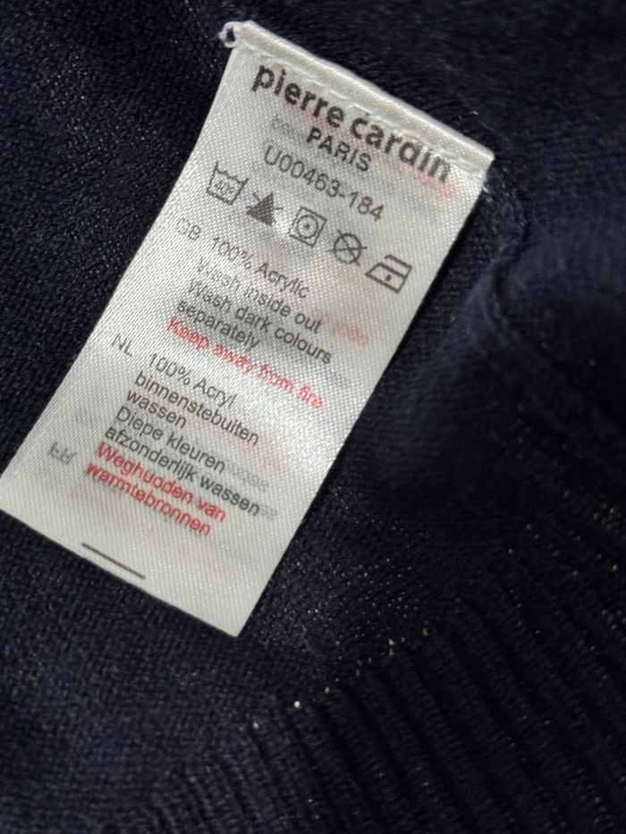 Cardigan Pierre Cardin bleu marine - photo numéro 5
