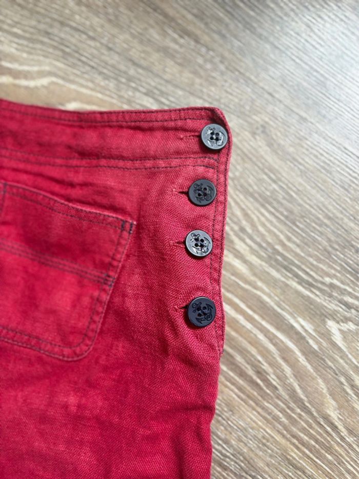 Short en lin Alain Manoukian - 100% lin - bordeaux - taille 40/L - photo numéro 2