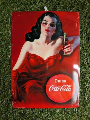 Cadre en métal vintage Coca-Cola