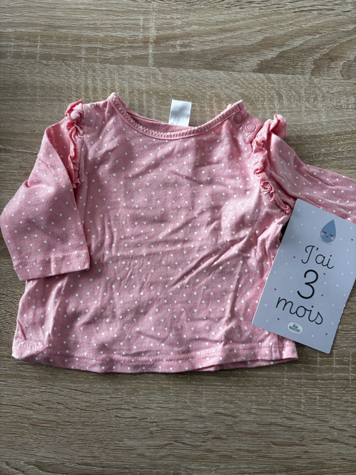 Tee shirt rose pois TEX t.3m