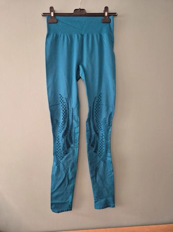 Legging de sport bleu canard ajouré taille 36, fabletics