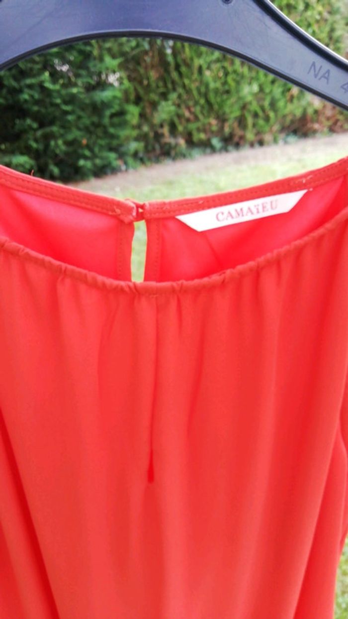 Robe orange et beige camaïeu - photo numéro 4