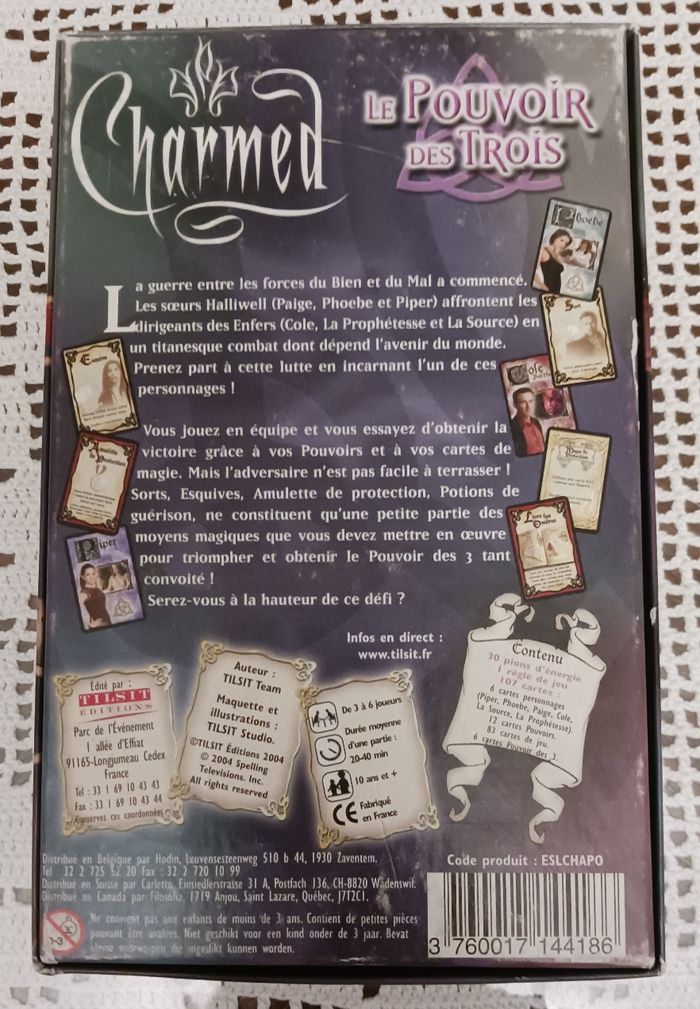 Jeu de cartes Charmed Le Pouvoir des Trois (petite boîte grise) - photo numéro 2
