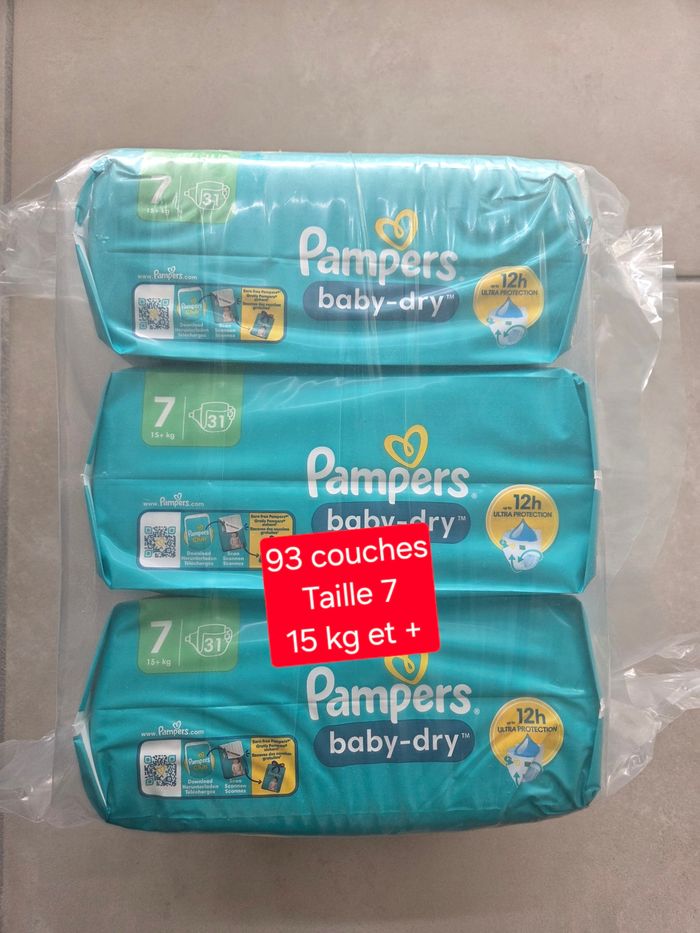 93 couches Pampers Taille 7