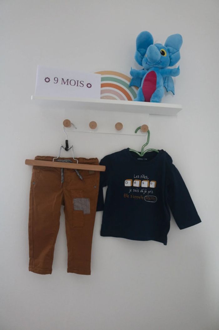 Ensemble haut Gémo et pantalon Creeks 9 mois