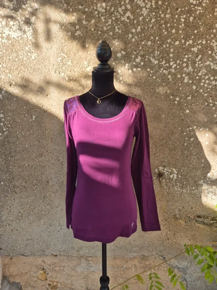 Top violet a sequins Women Only T.38