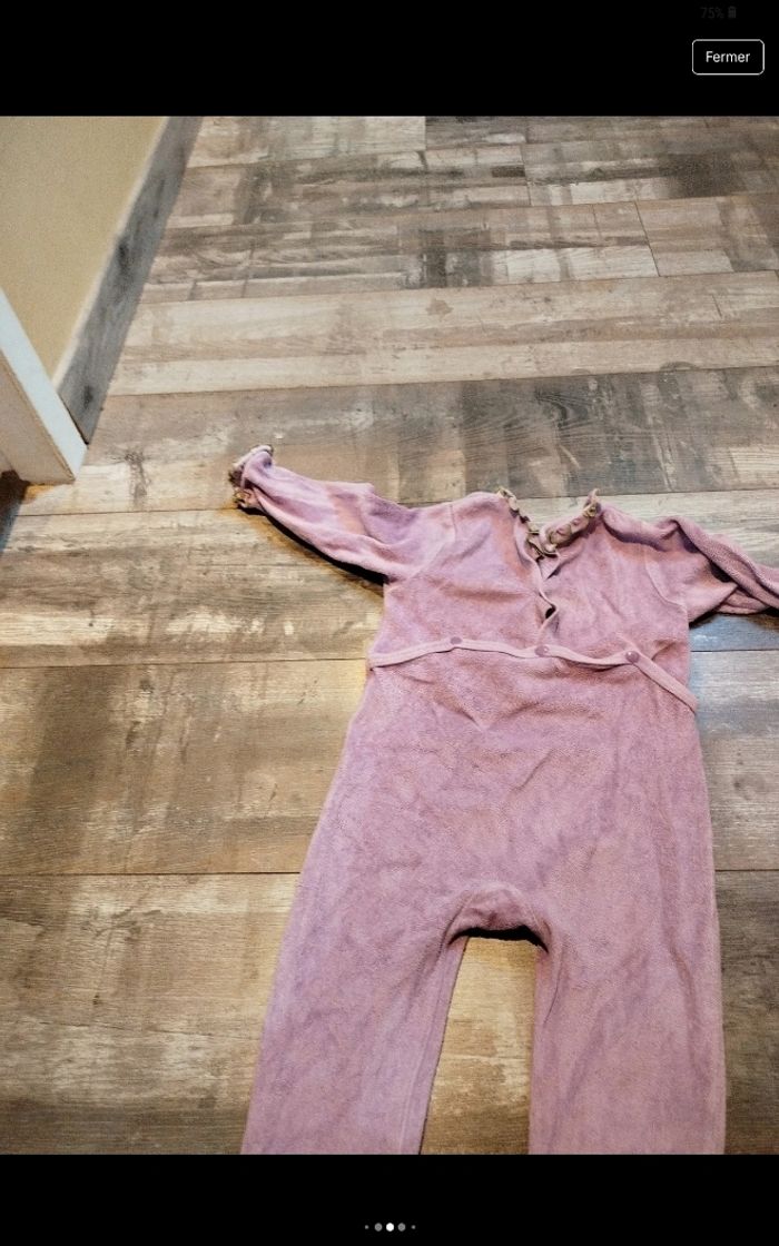 Grenouillère  violet bébé - photo numéro 7