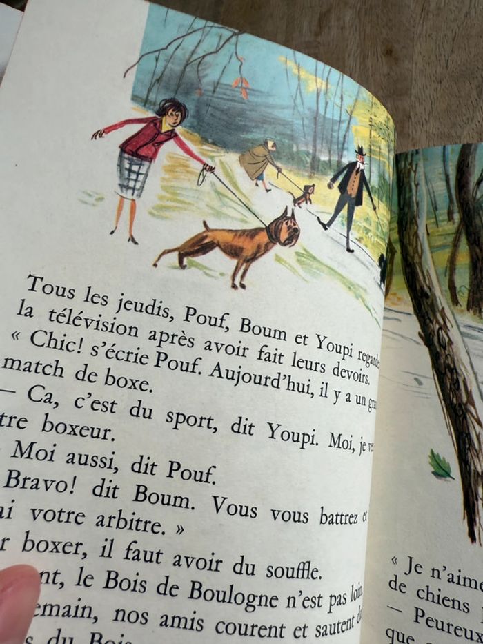 Livre ancien vintage Pouf et Youpi boxeurs les albums roses Pierre Probst Caroline Hachette - photo numéro 6