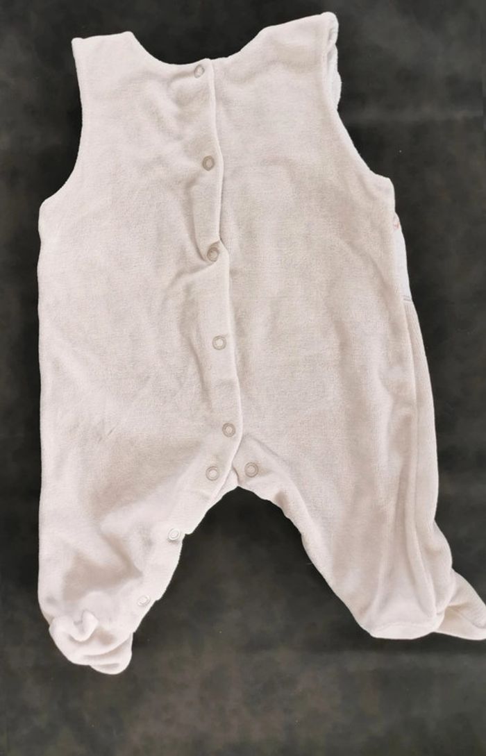Pyjama 👣 sans manche, 1mois, velours, grenouillère - photo numéro 3
