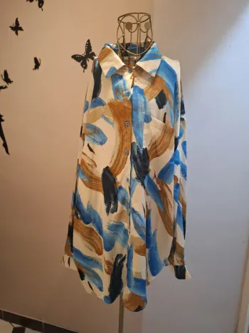 Chemise longue imprimée