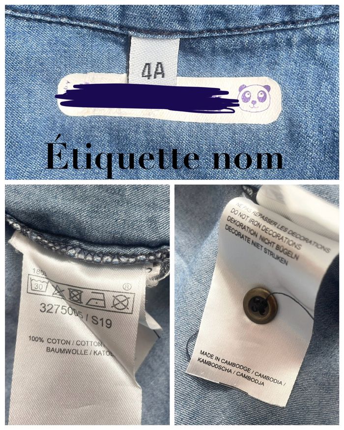 Chemise en jeans à broderies 4 ans - photo numéro 9