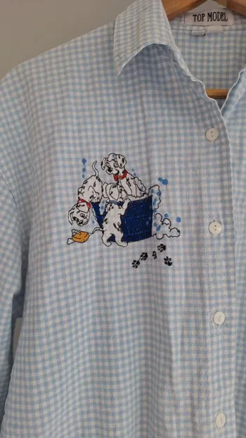 Chemise XL vintage vichy dalmatien Disney 46 ou 44
