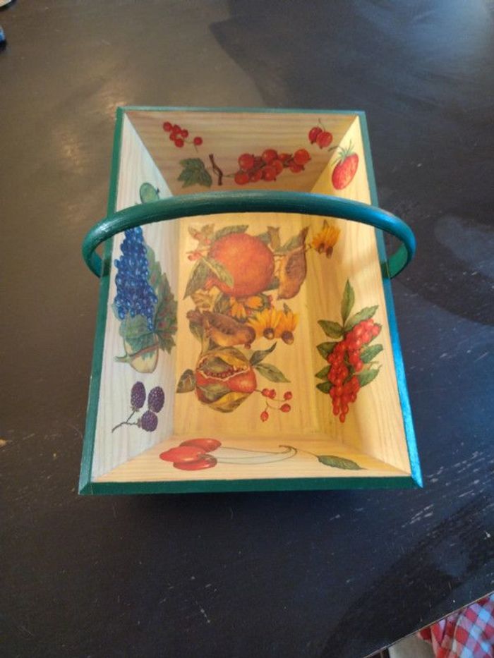 Corbeille, panier en bois