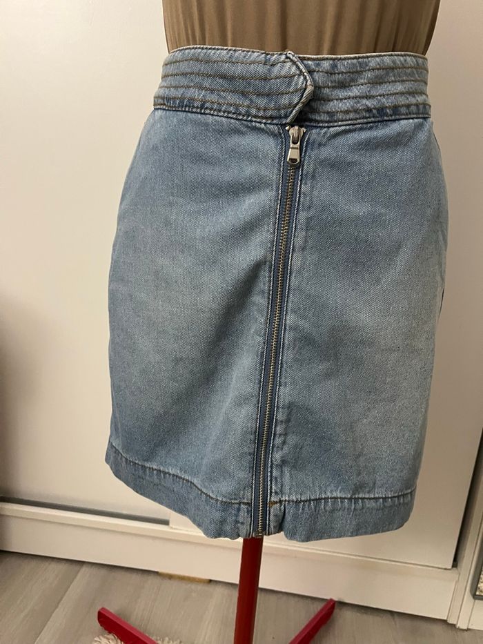 Jupe en jean bleu clair Camaïeu