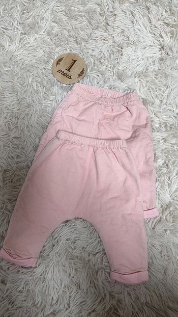 2 pantalon rose verbaudet 1 mois