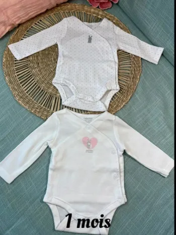 Lot 2 bodies taille 1 mois