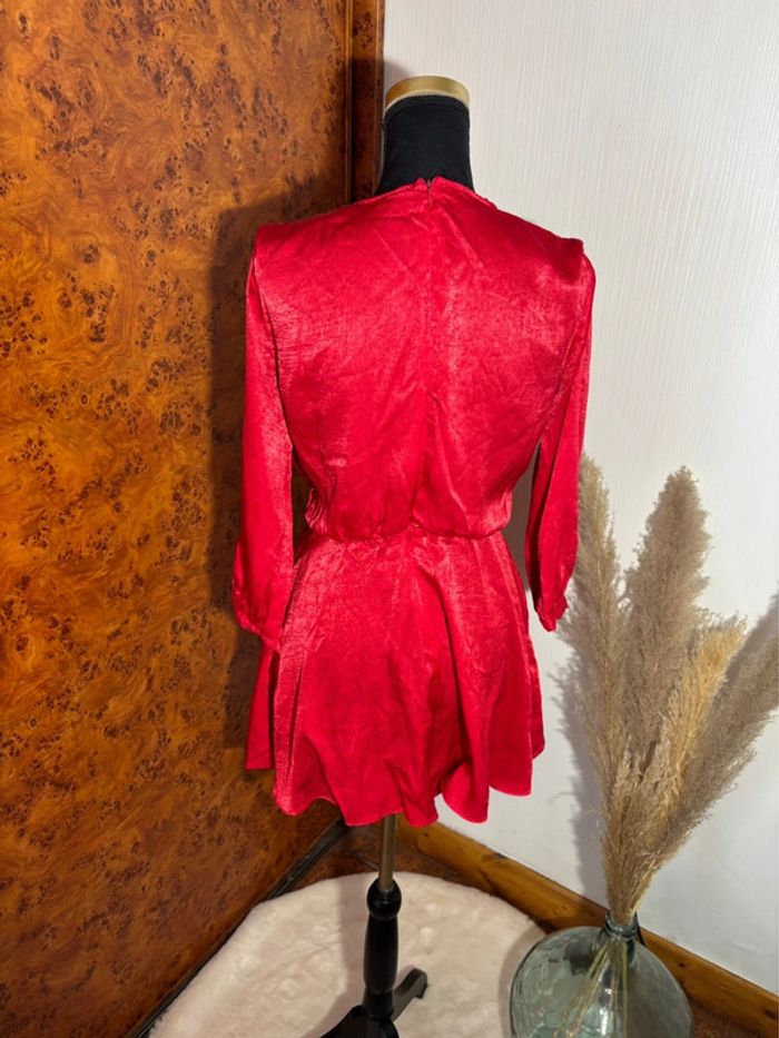 Sublime combishort satinée rouge Zara | Taille M | Élégant & ultra féminin - photo numéro 3