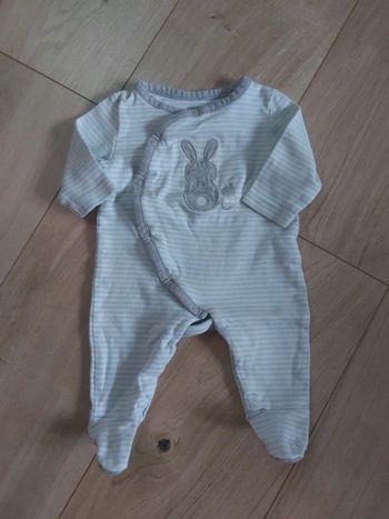 Grenouillère/pyjama coton mixte garçon/fille Obaïbi 3 mois (78