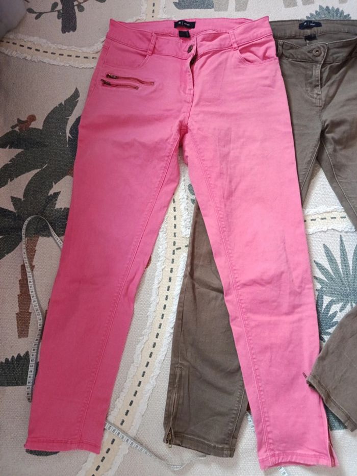 Lot de 2 pantalons coton printemps été - photo numéro 2