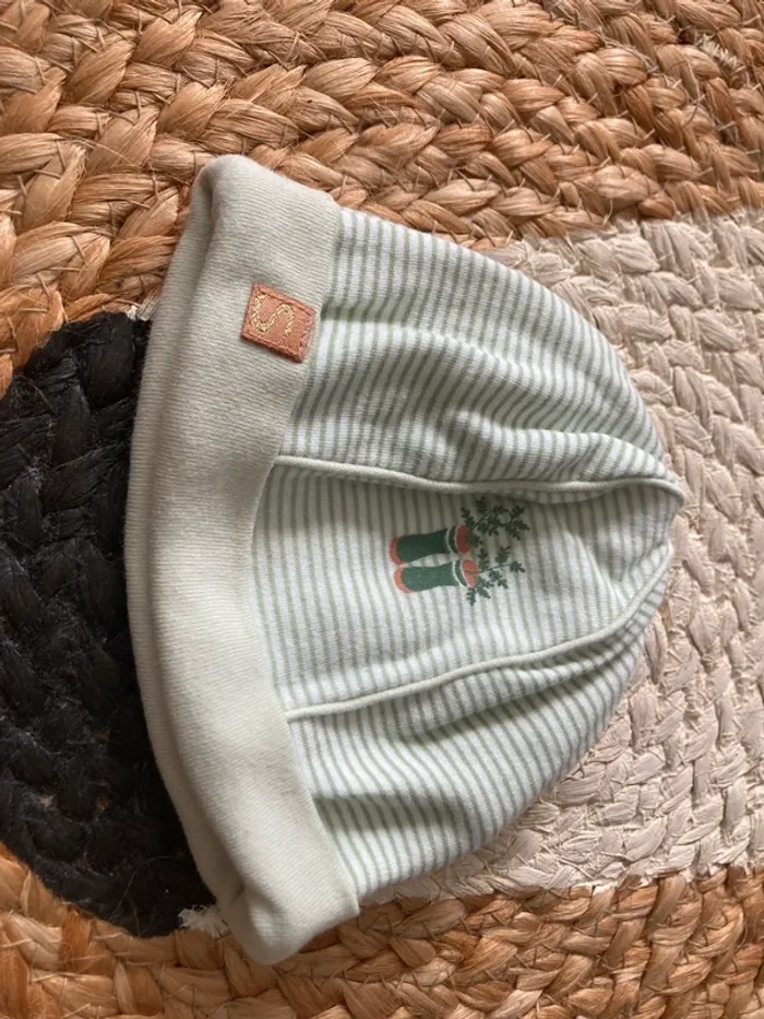 Lot de 2 bonnets de naissance Sauthon - photo numéro 3