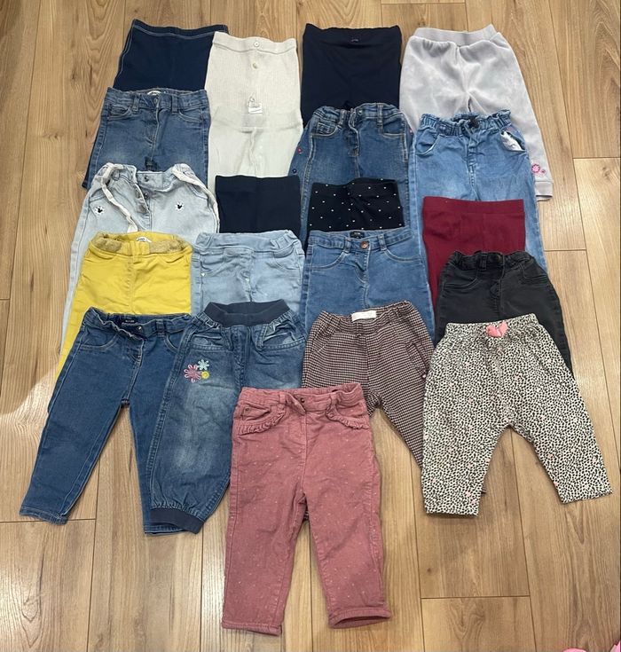 Lot pantalon fille 18 mois