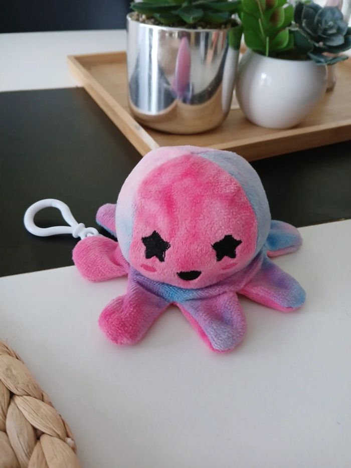Porte clés peluche pieuvre réversible 🌿🔑 - photo numéro 8