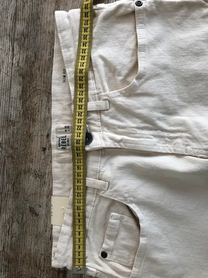 Jeans écru slim fit - photo numéro 7