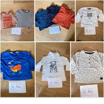 Lot teeshirt manches longues 6 mois
