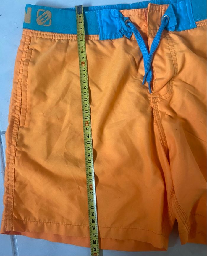 Short de bain »Freegun »orange et bleu turquoise - photo numéro 4