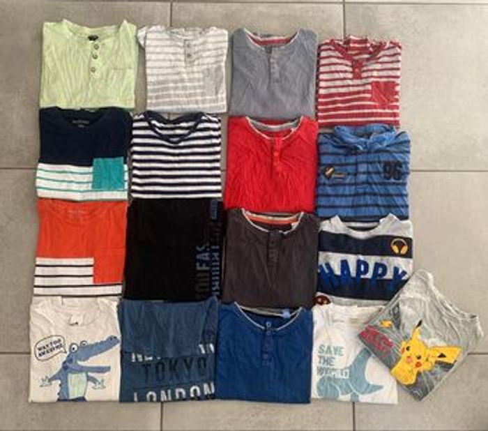 Lot 17 vêtements garçon 8 ans