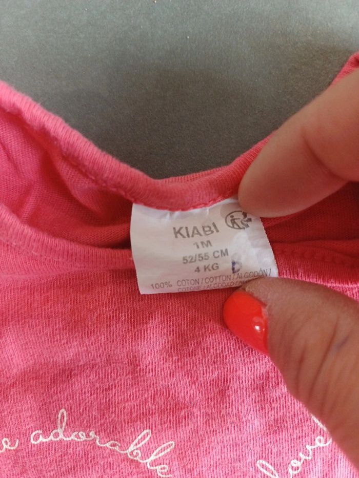 T-shirt manches longues kiabi 1 mois - photo numéro 3