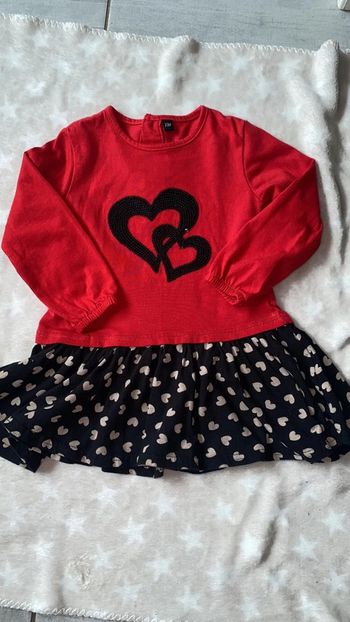 Robe manches longues bicolore