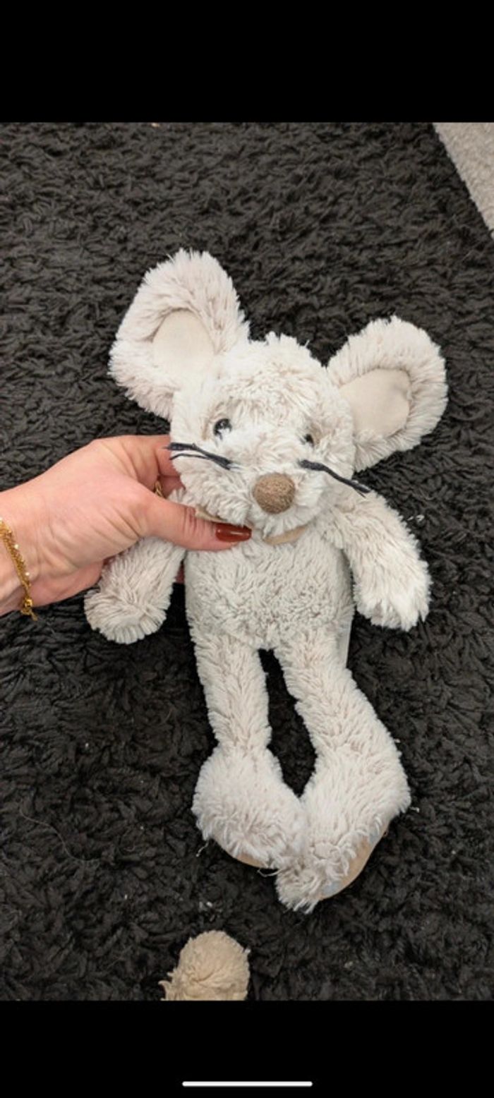 Lot de peluche doudou lapin mouton souris ours - photo numéro 12
