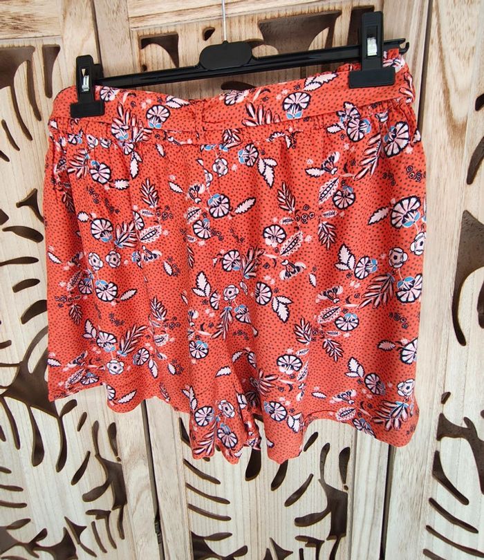 Short fluide et léger imprimé, ceinture Taille 44 LH - photo numéro 6