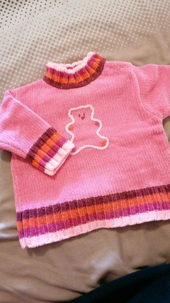 Pull en maille rose