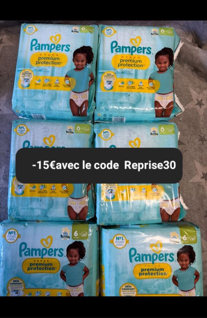 Six pack de couches Pampers taille 6 preuim