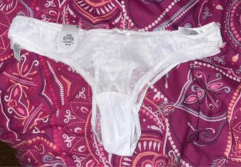 Lot de 3 strings blanc dentelle Primark