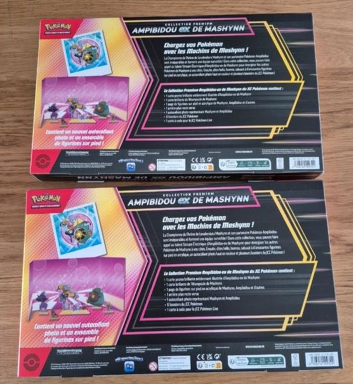Lot de 2 coffret pokemon collection premium ampibidou ex de mashynn neuf scellé fr - photo numéro 4