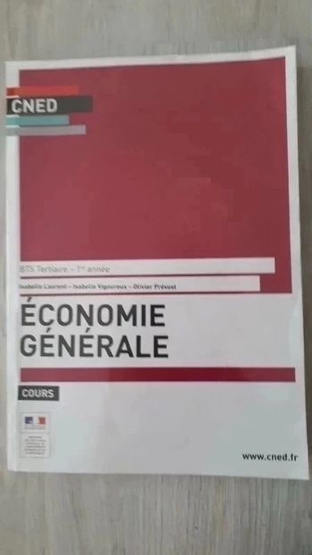 Livret CNED "Economie", BTS Tertiaires 1ère année, Deug licence L1 L2.