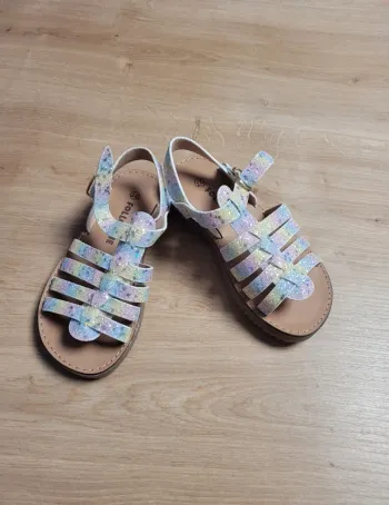 Sandales à paillettes effet sirène neuves 27