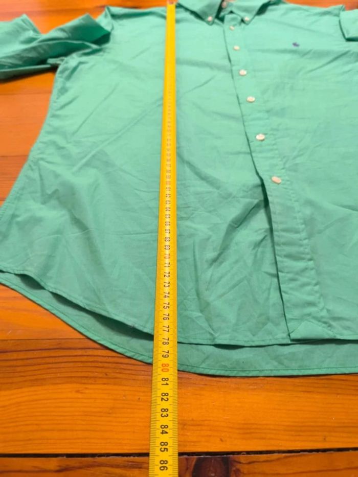 Chemise Ralph Lauren - Slim Fit - Logo brodé violet - Vert clair - Taille XL - photo numéro 11