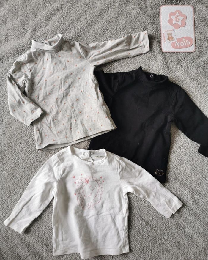 Lot 3 t-shirts ML Orchestra 6 mois