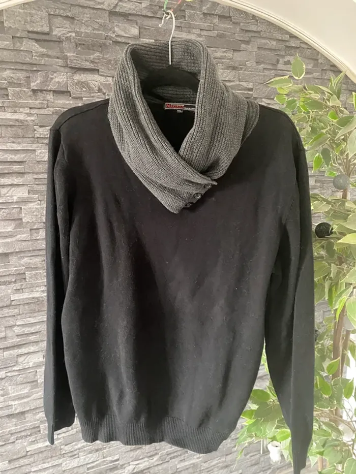 🩶🤍sublimePull chic homme col montant – Nagata – Taille XXL – TBE🩶🤍 - photo numéro 2
