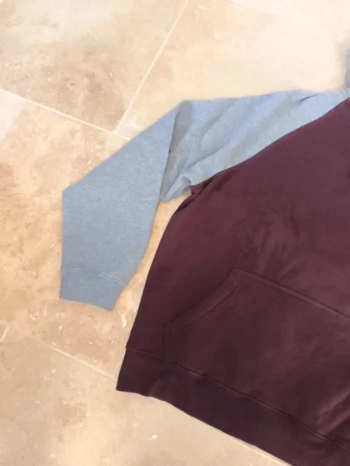Sweat capuche bordeaux gris starter excellent état XL homme - photo numéro 4