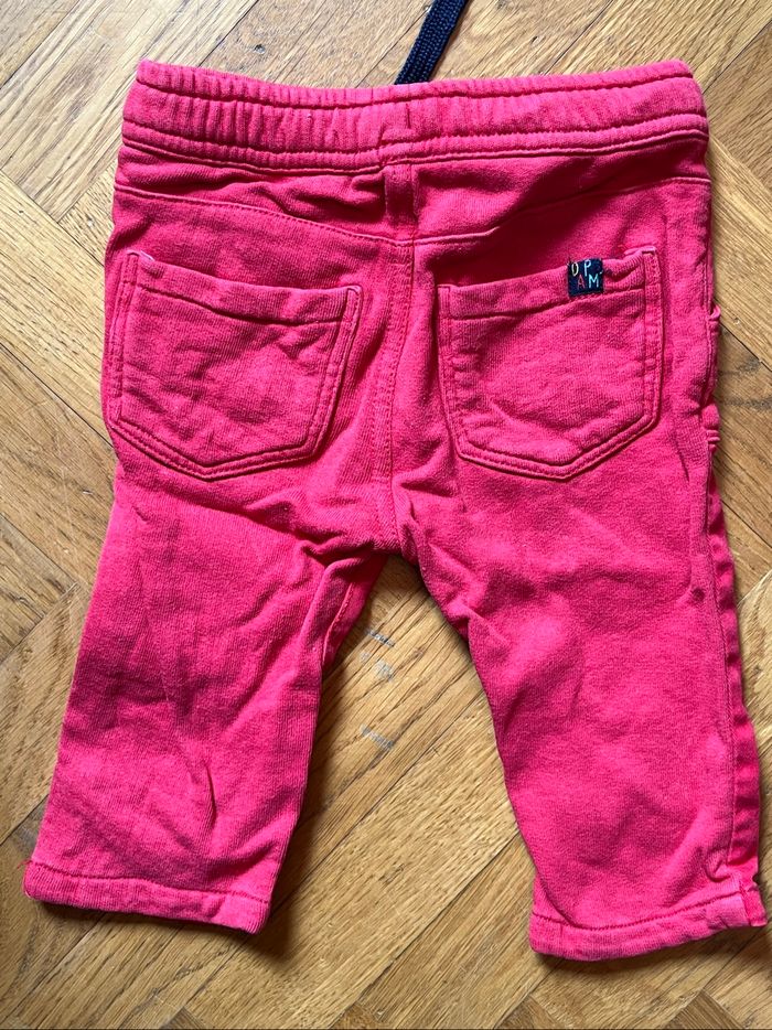 Pantalon de jogging rouge DPAM 6 mois - photo numéro 2