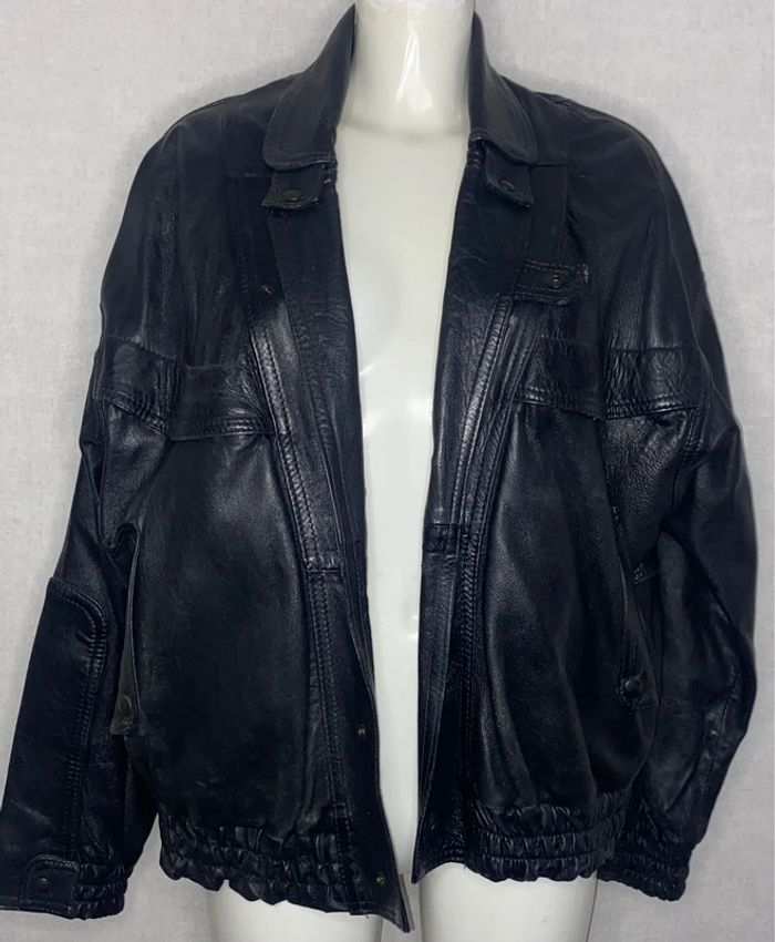 Blouson en cuir Vintage taille M