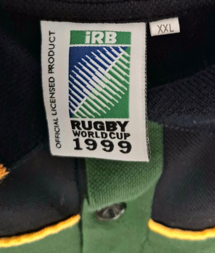 Maillot Shirt Rugby South Africa Afrique du Sud Springboks 1999 World Cup Mizuno Taille XXL - photo numéro 4