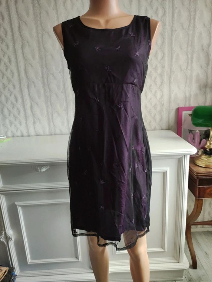 Petite robe violette chic taille 36/38 autre ton