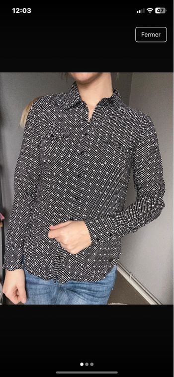 Chemise noir et blanc ddp taille s