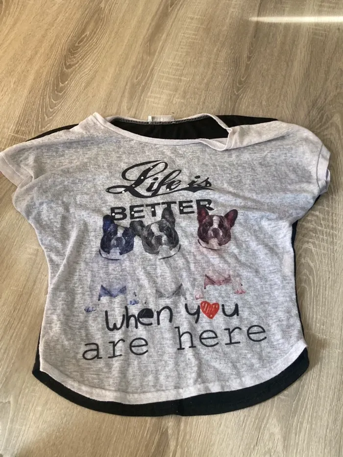 T-shirt motif chien